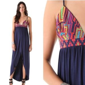 Mara Hoffman beaded bodice swim coverup/gown